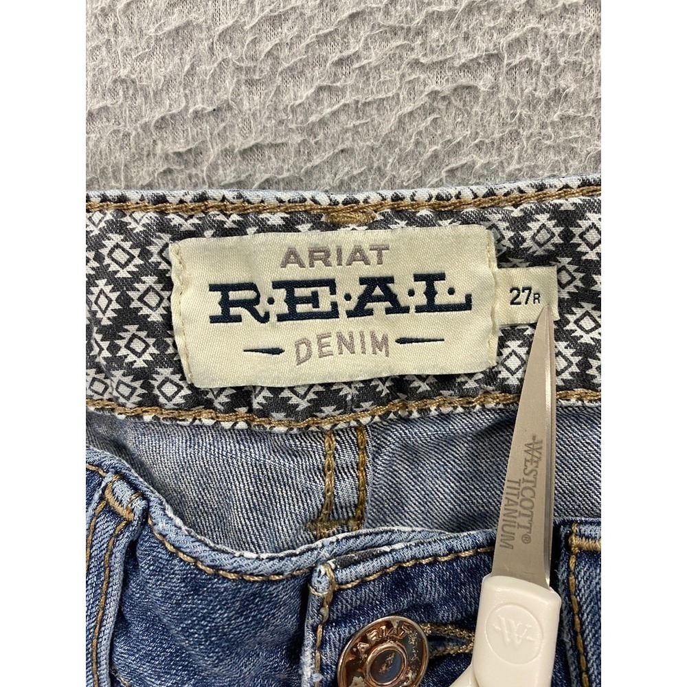 ARIAT Classic Real Boot Cut Denim Jeans Low Rise‎ Womens Size 27x32.5 Med Wash - Picture 6 of 10
